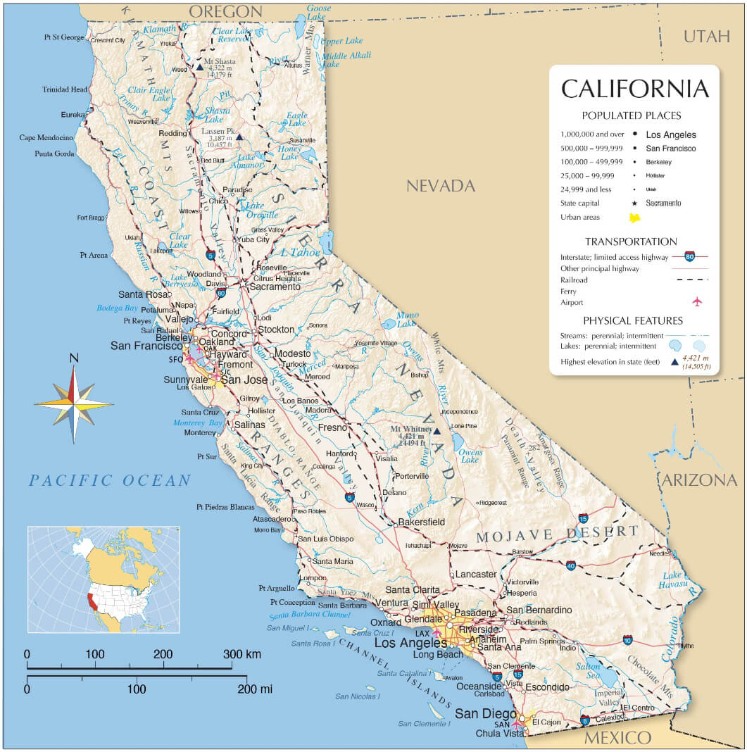 Map of California Cities